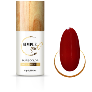 SIMPLE NAILS UV/LED GEL POLISH PURE COLOR RED WINE